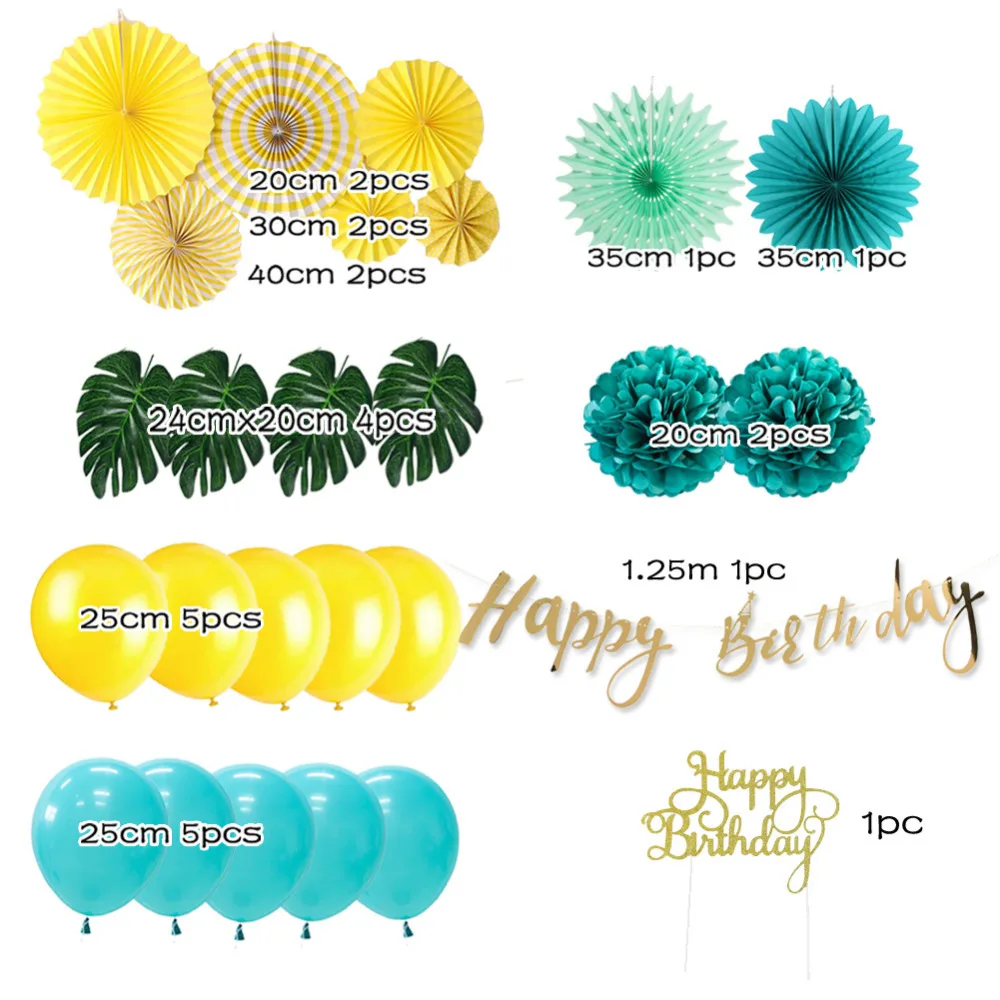 Тропические джунгли украшение для дня рождения мальчик девочка на день баннер