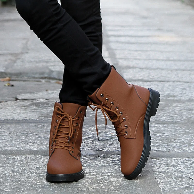 2018 New High Quality Winter Men Leather Boots Fashion Warm Ankle with HH-186 | Обувь