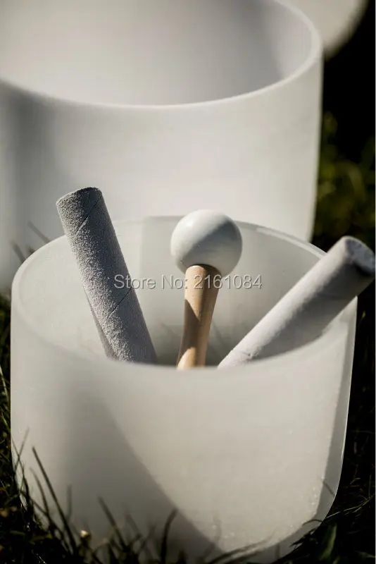 9&quot 11&quot and 13&quot 3pcs frosted quartz crystal singing bowls with musical note free suede o ring | Спорт и развлечения