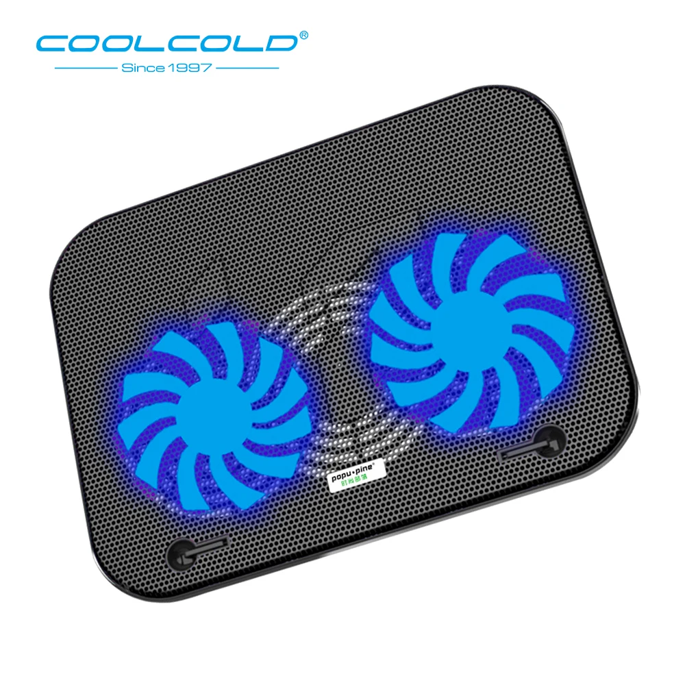 COOLCOLD двойные вентиляторы охлаждающая подставка для ноутбука охладитель воздуха