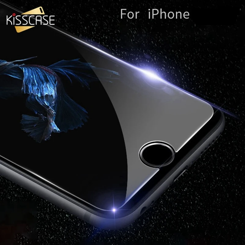 KISSCASE 9H взрывозащищенное Закаленное стекло премиум класса для iPhone X Xs 8 7 6 6S Plus Xr 5 5S