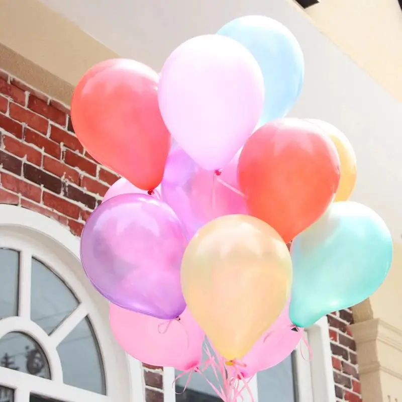 

100 PCS Birthday Balloons Colorful Pearl Latex Balloon Thickening Pearl Party Balloon Kid Wedding Party Random Color Balloons