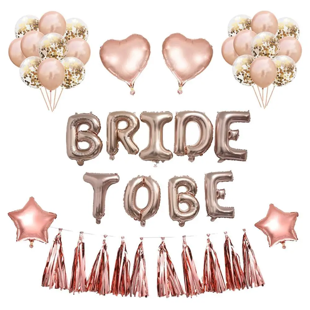 11 шт Розовое золото To Be Bride девичник вечеринка-девичник майларские воздушные шары