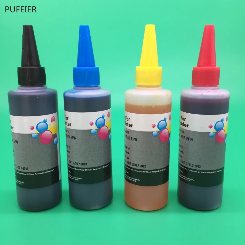4 шт х 100 мл T7551 T7554 чернила на основе красителя для Epson Pro WF 8090 8590 8010 8510 струйный