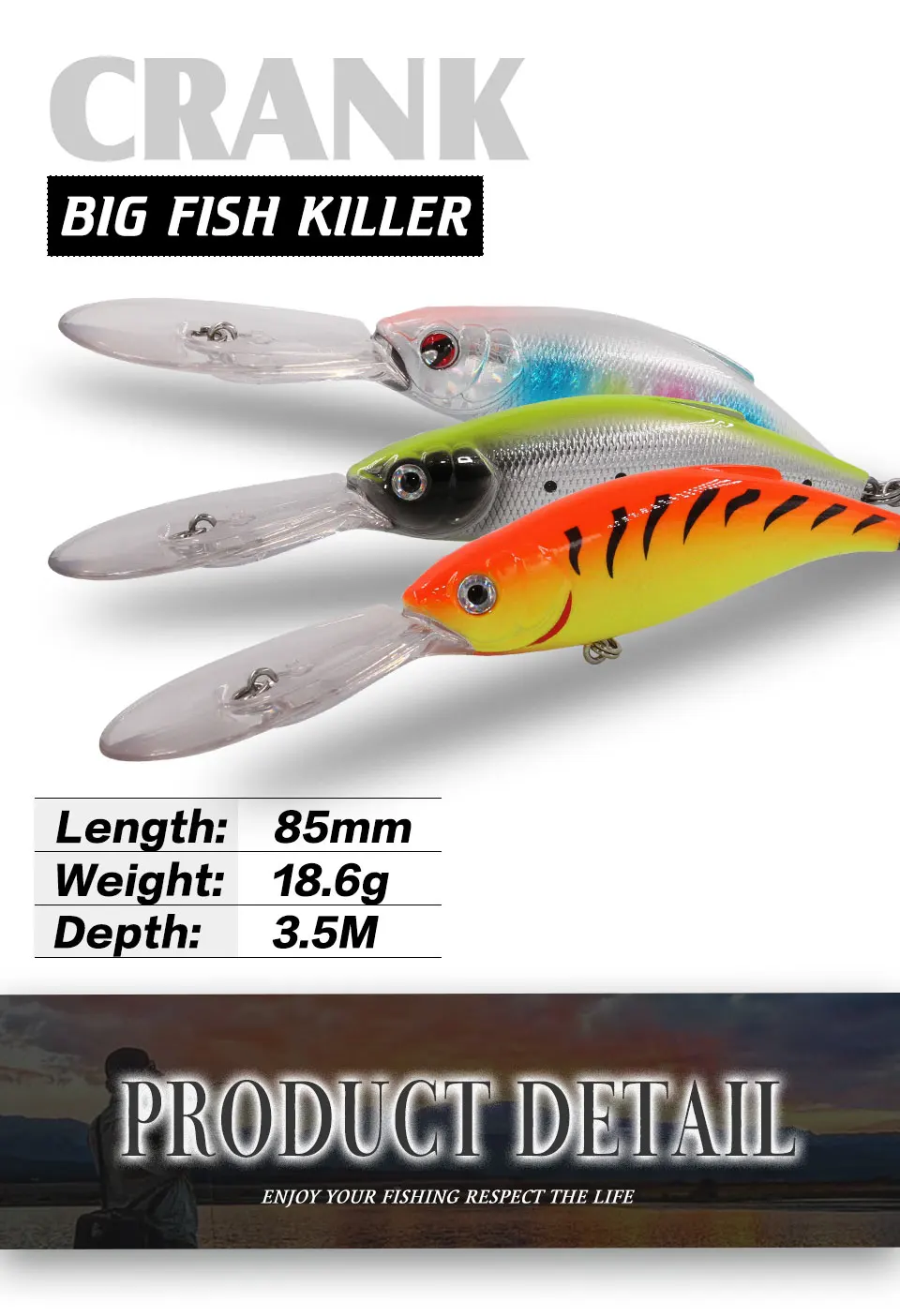 TacklePRO C07 1 шт блесна для рыбалки 8 5 см 18 6 г 3 м рыболовная приманка рыба воблеры