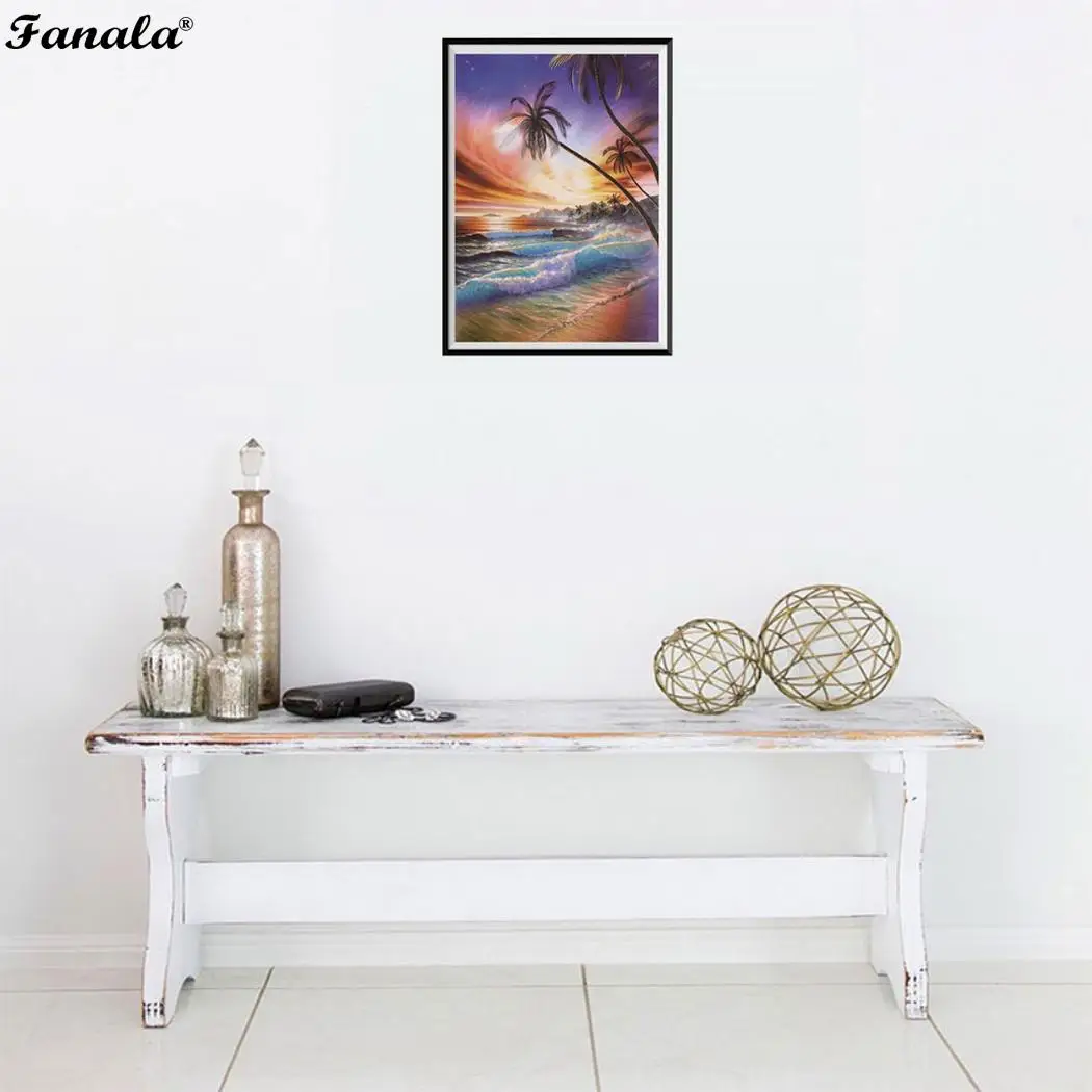 DIY Embroidery Landscape Rhinestone Painting Cross Bedroom Home Office etc. Stitch Drill Wall Decoration | Дом и сад