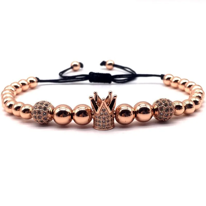 Лидер продаж 2020 модный браслет с короной пары для мужчин и женщин регулируемый