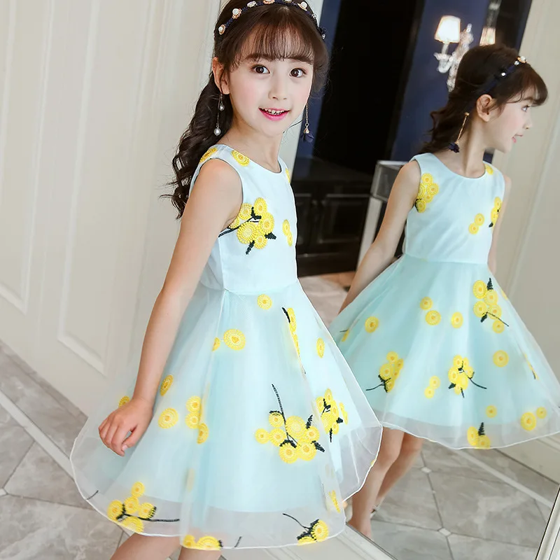 2019 Summer Style Flower Girl Dress Toddlers Teen Kids Princess Clothes Fashion Party Sleeveless Dresses | Детская одежда и обувь