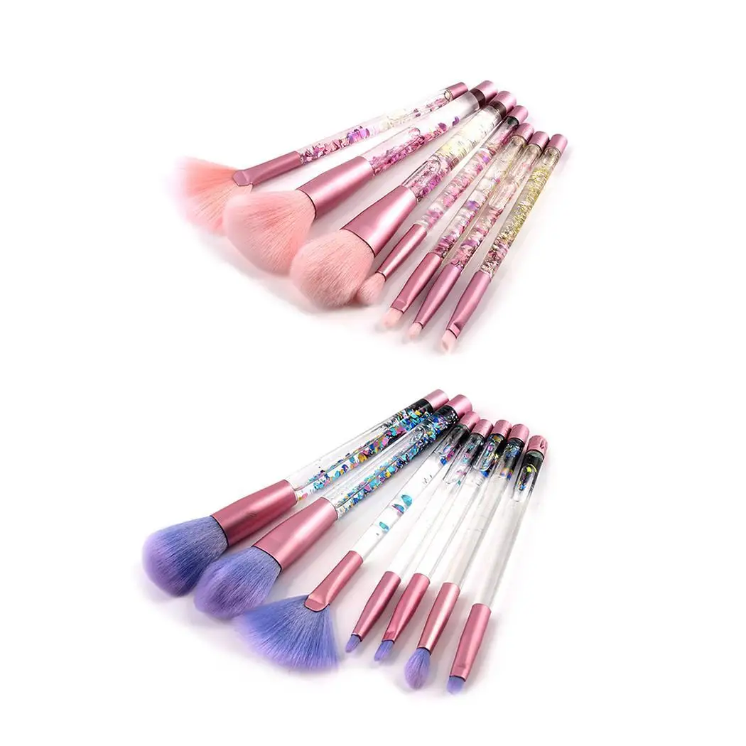 7 crystal handle makeup Sequin Button Blush Soft Tool Cosmetics Foundation brushes Shadow comfortable Eye Powder and | Красота и