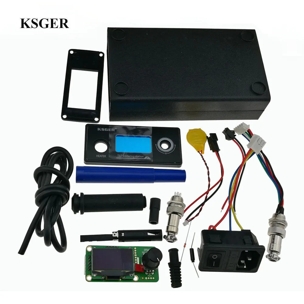 : KSGER V2.1S STM32 OLED 1 3 Размеры Экран T12 цифровой Температура Батарея контроллер 5