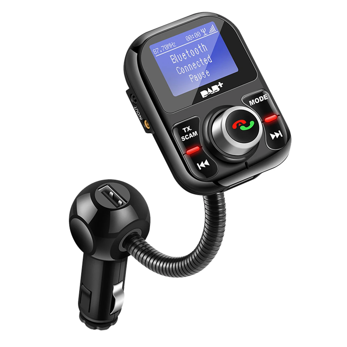 bluetooth Hands free Car DAB DAB+ Kit Digital Radio With Dual USB Adapter Receiver Tuner FM Transmitter Antenna Charging Ports | Автомобили