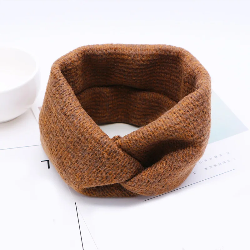 

2019 New Arrival Woolen New arrival 1PC Cross Headband Exquesite Adjustable Warm Wedding Elastic Hot Sale Women Weaving 6 Colors