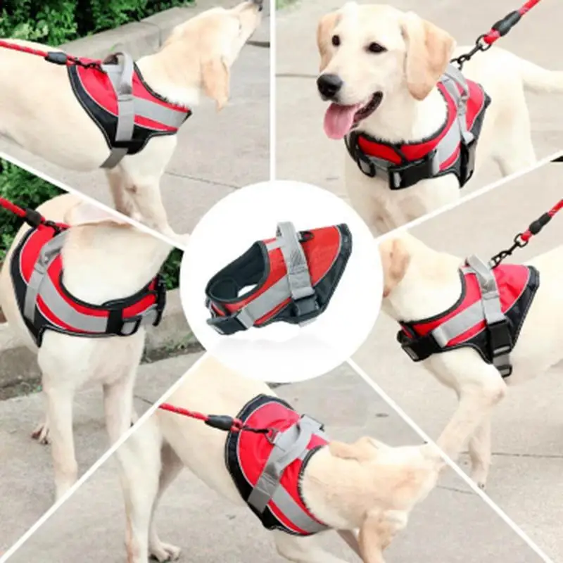 

2019 NEW Pet Harness Vest Style Chest Strap for Leash Adjustable Cushioning Rushing-proof Breathable for Small Medium Large Dogs