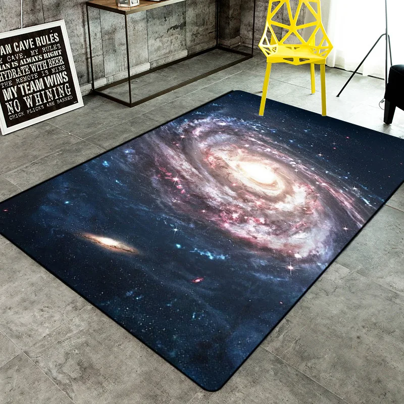 Flannel 3D Print Soft Carpet Dream Galaxy Space pattern Rug Large Size Anti-slip Mat Home Decor Carpets for Living Room Area | Дом и сад
