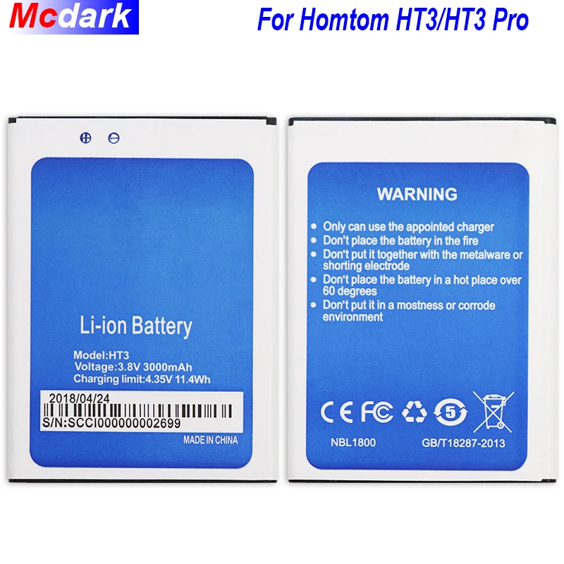 Для Homtom HT3 Батарея для Pro мА/ч. аккумулятор аккумуляторная батарея AKKU 3000 мА ч|3