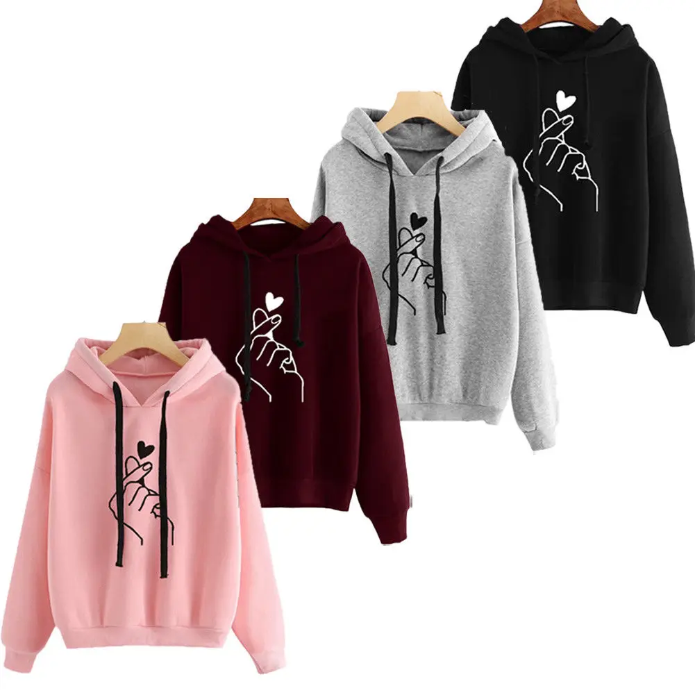 

Women Long Sleeve Hoodies Sweatshirt Pullover Hooded Casual Fashion Autumn Sweatshirts Tops Women Clothing