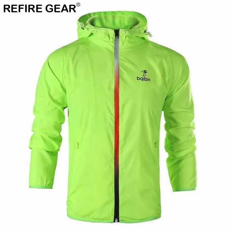 Мужская Повседневная ветровка Refire Gear тонкая спортивная куртка с капюшоном