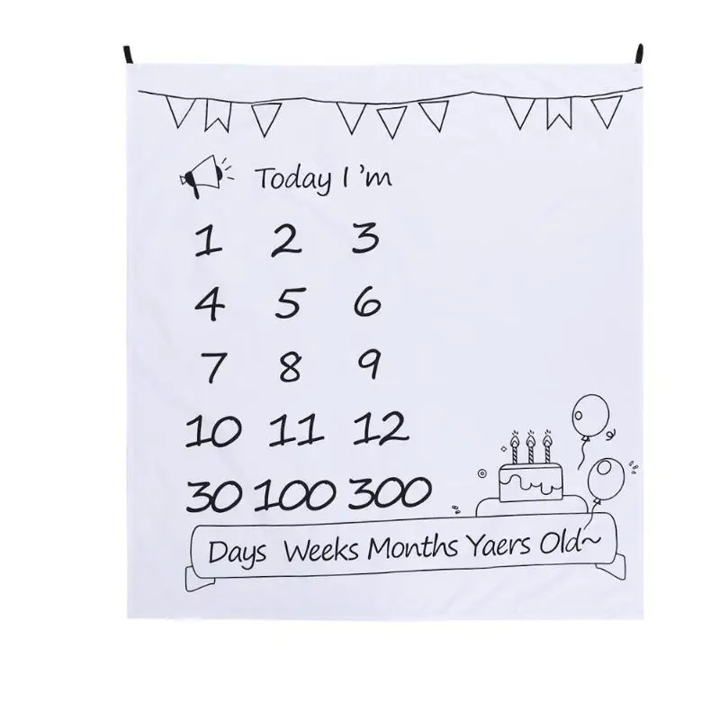 Горячая Распродажа мультяшный узор младенец веха фотореквизит одеяла для