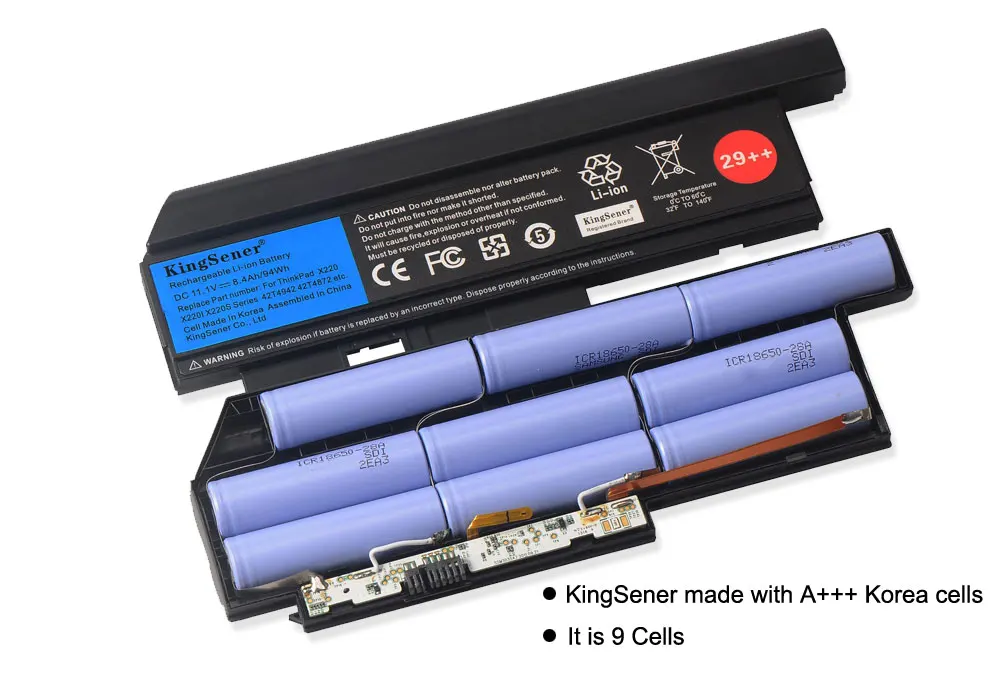 Аккумулятор KingSener для ноутбука Lenovo Thinkpad X220 X220I X220S 42T4899 42T4900 42T4942 42T4872 42T4865 42T4866 11 1 В 8.4