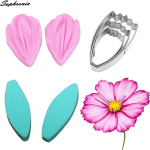 Силиконовая форма в виде лепестков Маргариток и кусачки, форма для помадки, инструменты для украшения тортов, форма для шоколадной мастики, форма для сахарной мастики CS179