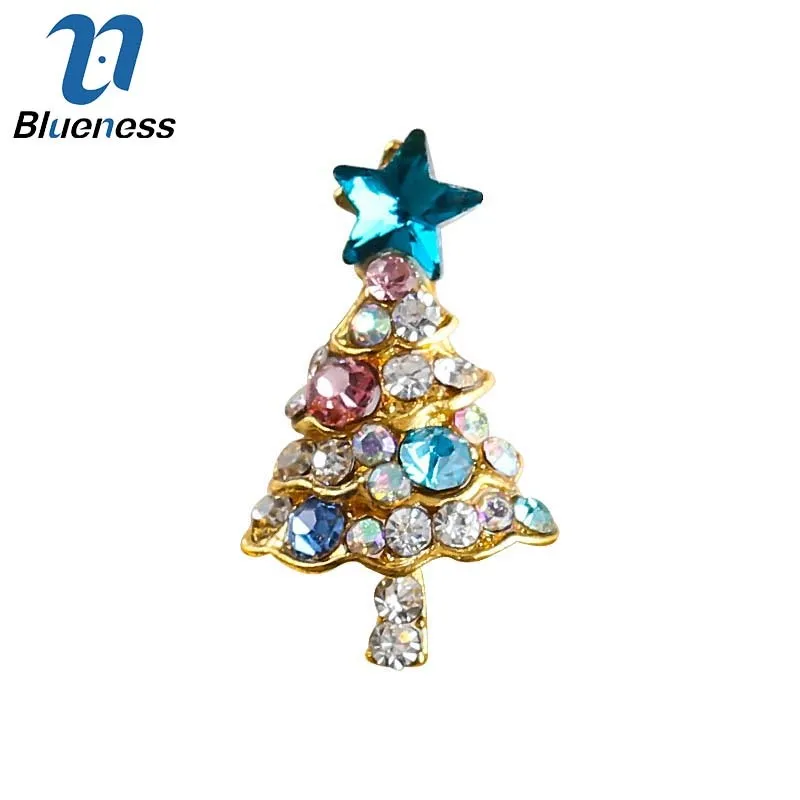 Blueness 10 шт./партия модные 3D Рождественские елки дизайн ногтей стразы DIY блестящий