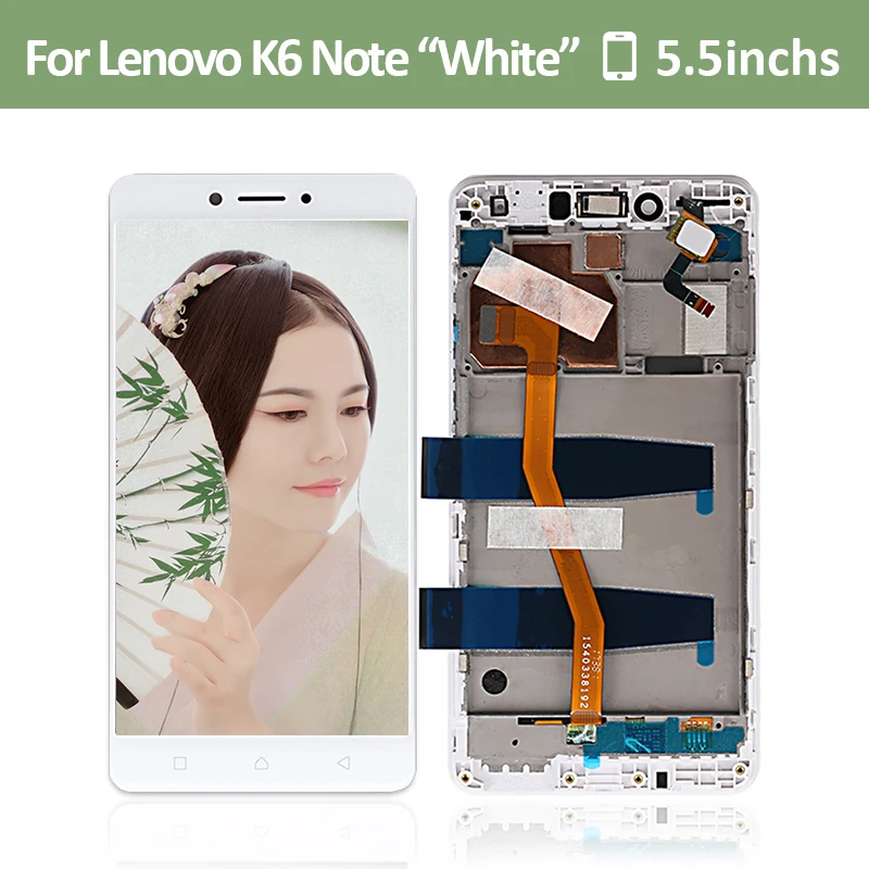 Для lenovo K6 Note K53A48 lcd сенсорный экран дигитайзер + рамка в сборе для датчик дисплея 5