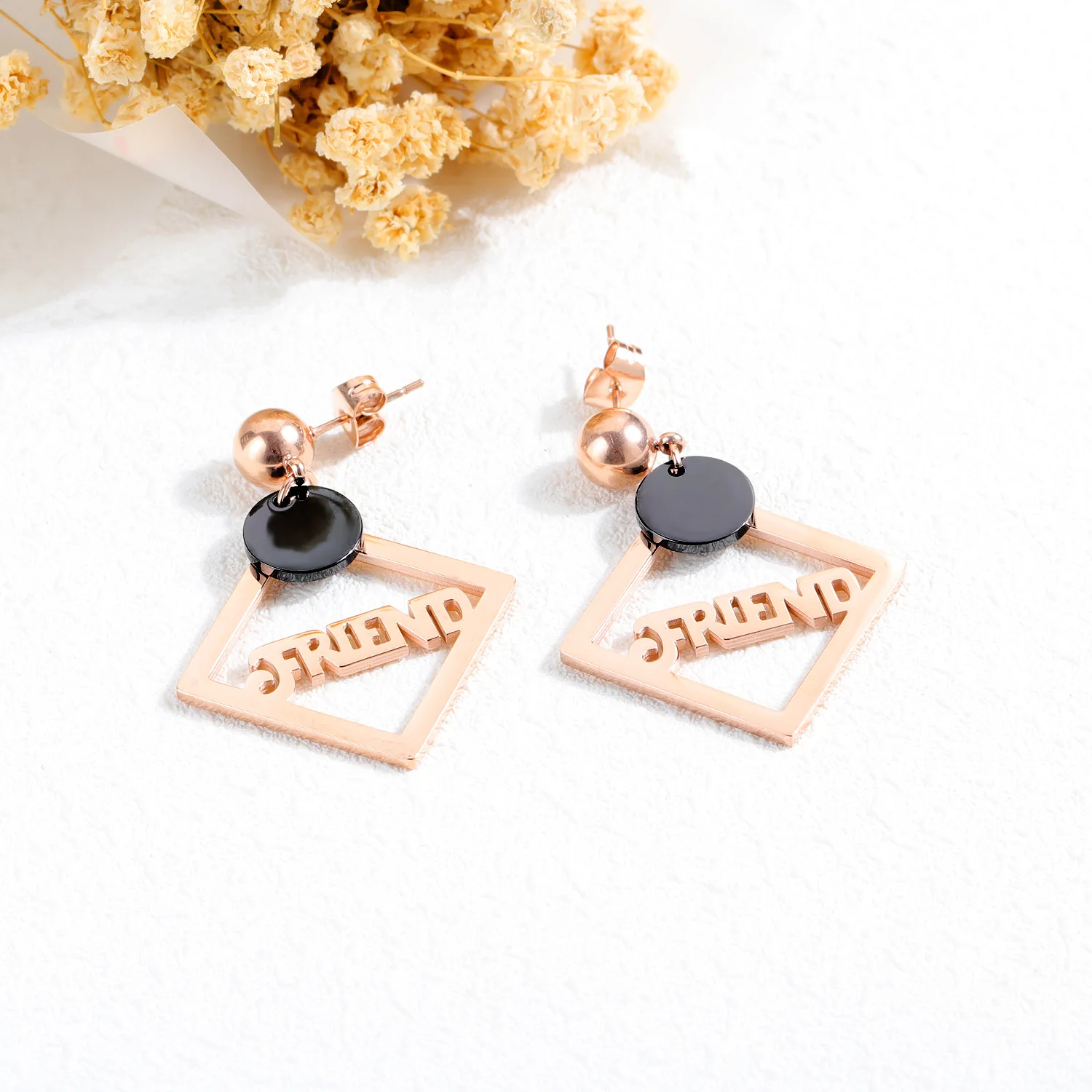 OPK простые Геометрические Квадратные ювелирные изделия из титановой стали AliExpress