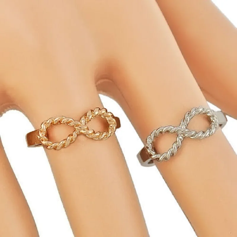 Женское кольцо с бантиком золотистое в стиле панк буквами BFF и надписью Best Friend