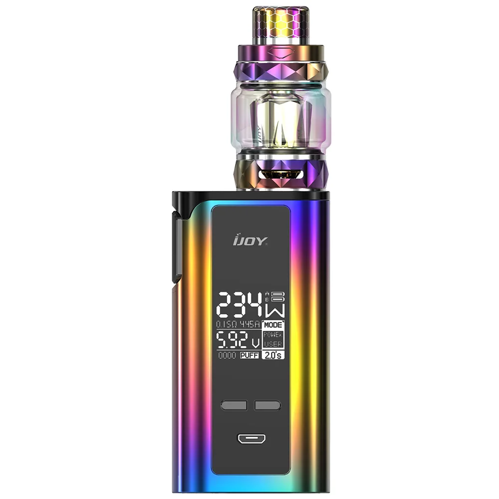 Оригинал IJOY Captain PD270 234 Вт комплект светодиодный экран Алмазный sub Ом атомайзер