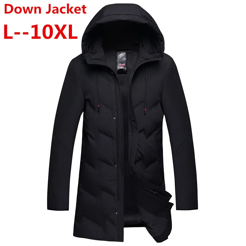Большой размер 10XL 8XL 6XL 5XL 2018 Новый пуховик для мужчин брендовая одежда длинный