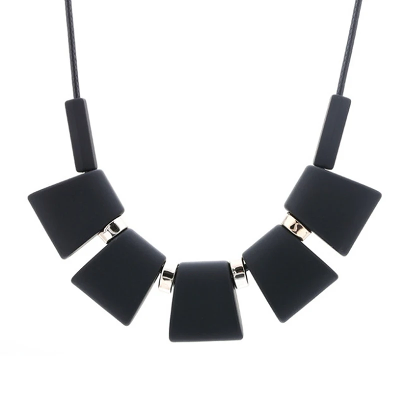 1 шт. уникальное популярное кожаное ожерелье геометрического цвета с деревянными