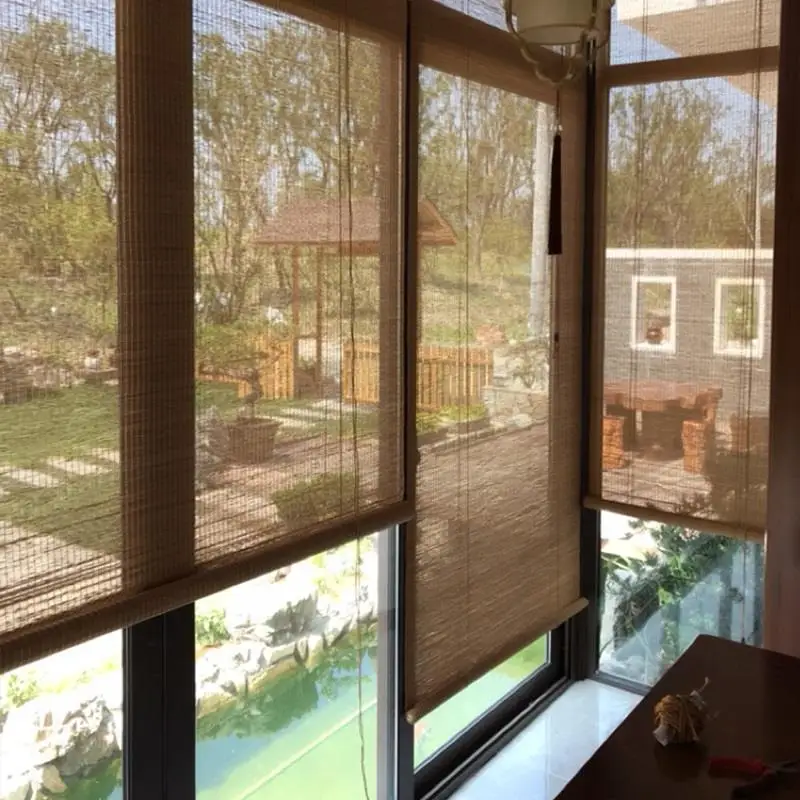 Para Ventanas роликовые магазины Enrouleur Occultant Fen Tre Roleta Na Okno Bamboo Persianas Rolgordijnen Cortinas