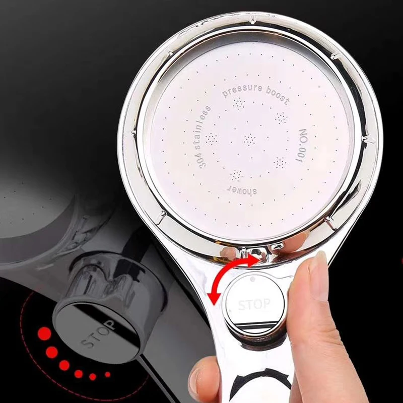 Белая Ручная Лейка для душа с переключателем вкл/выкл ручка выключателем и