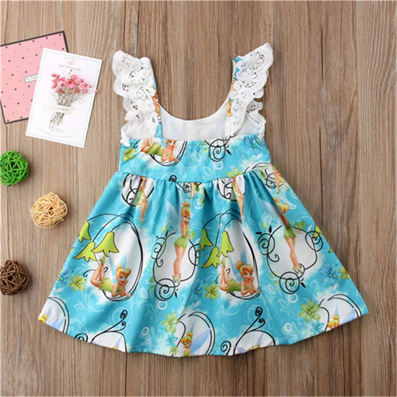 2019 New Kids Baby Girls Lace Cartoon Party Pageant Tutu Princess Dress Sundress Clothes Newborn Girl Cotton | Детская одежда и