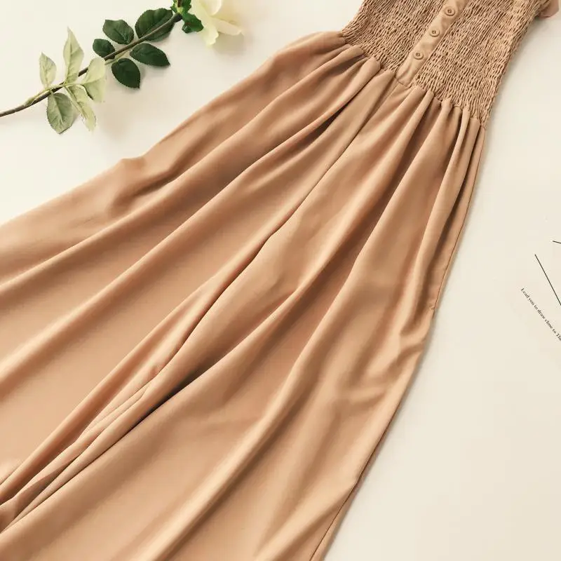 

New Summer Loose Ruffles Pleated Strapless women jumpsuit Elegant High Waist Wide Leg Pants Slim Sleeveless Beach jumpsuits M588