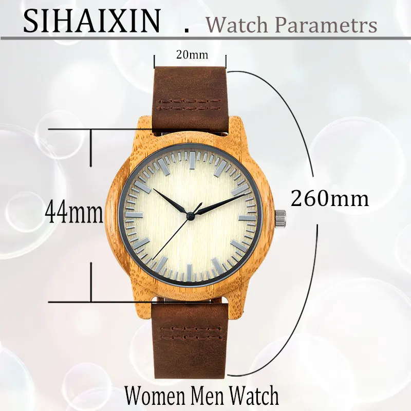 Горячая Деревянные Часы Натуральная Кожа Кварцевые Мужчин Бренд Класса Люкс