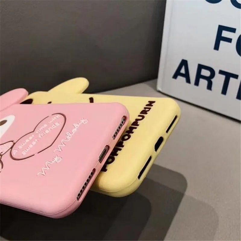 Милый мультяшный пудинг собака Большое Ухо Pet чехол для телефона iphone X 8 7 6 Мягкий