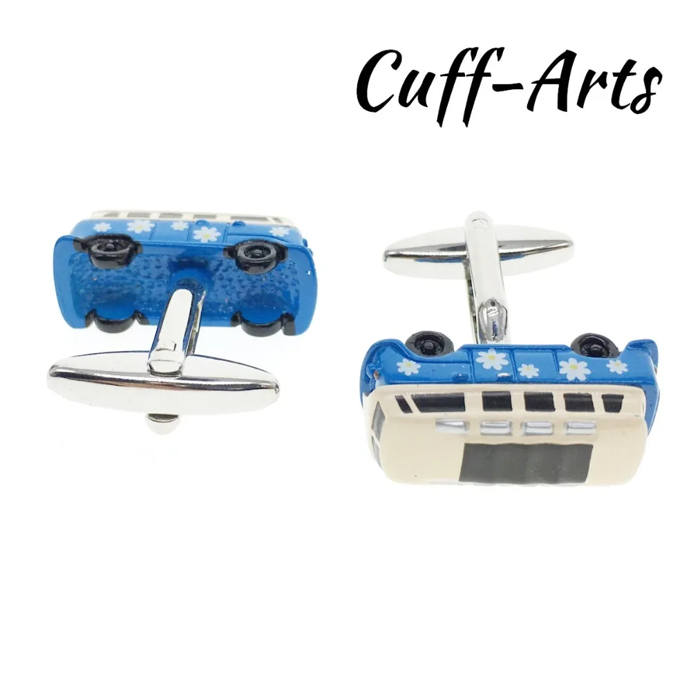 

Cufflinks Blue Bus Tie Clip Cuff Links Men Jewelry Tie Clip 2018 Cufflink Gemelos Para Hombre Camisa By Cuffarts C10034