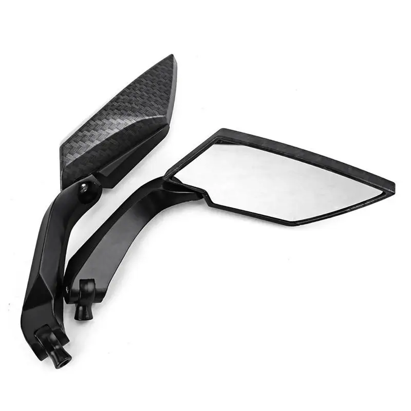 A Pair of Universal Adjustable Motorcycle Scooter Snake Skin Pattern Aluminum Side Rear View Mirrors Black | Автомобили и