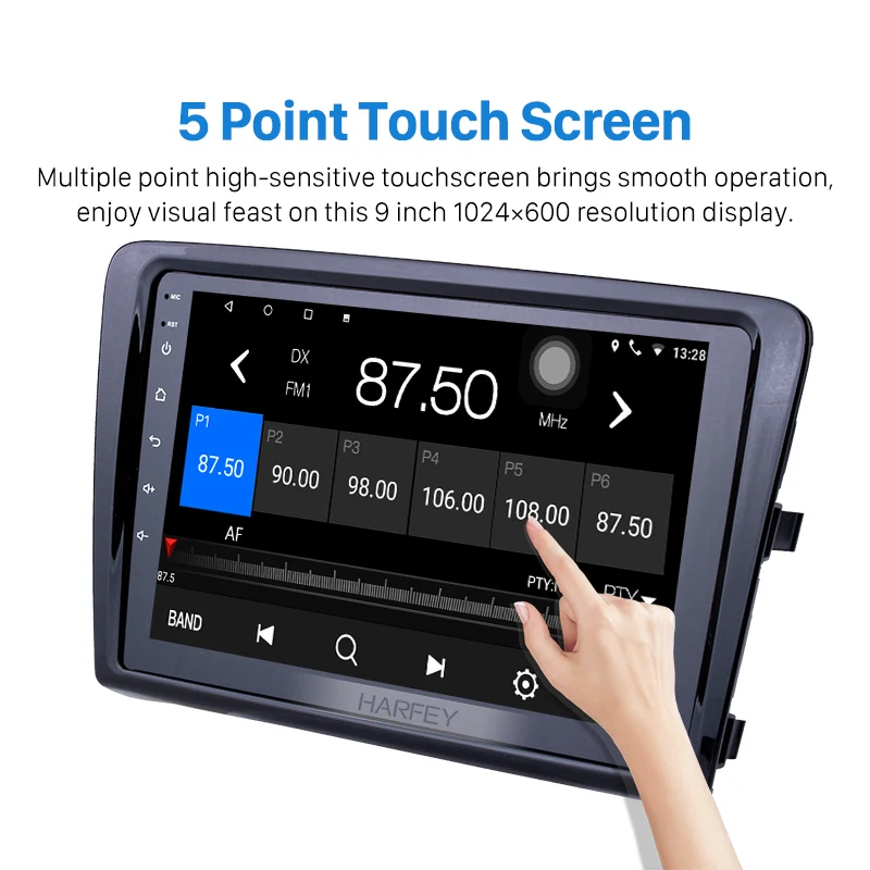 Harfey 2Din Touchscreen 9&quot Android 8.1 Car Radio For 2012 2013 2014 2015 Volkswagen Santana GPS Multimedia Player Head Unit |