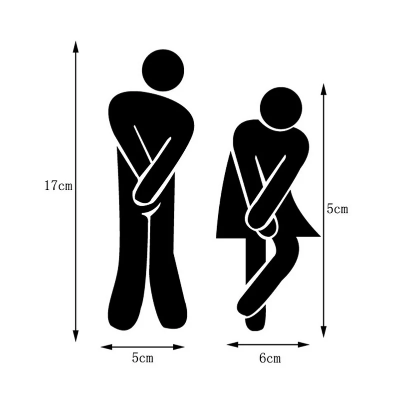 Funny Mirror Sticker Name WC Toilet Door Entrance Sign Men Women Bathroom DIY Wall Stickers Home Decor Decals Stic... | Дом и сад