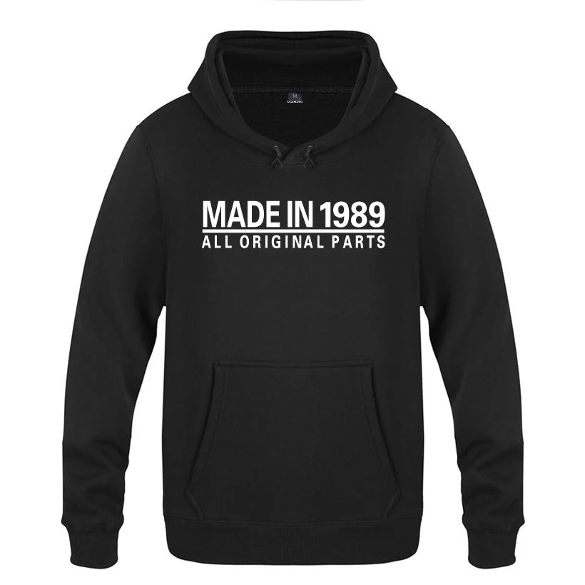 Сделано в 1989 все оригинальные запчасти подарок на день рождения толстовки для
