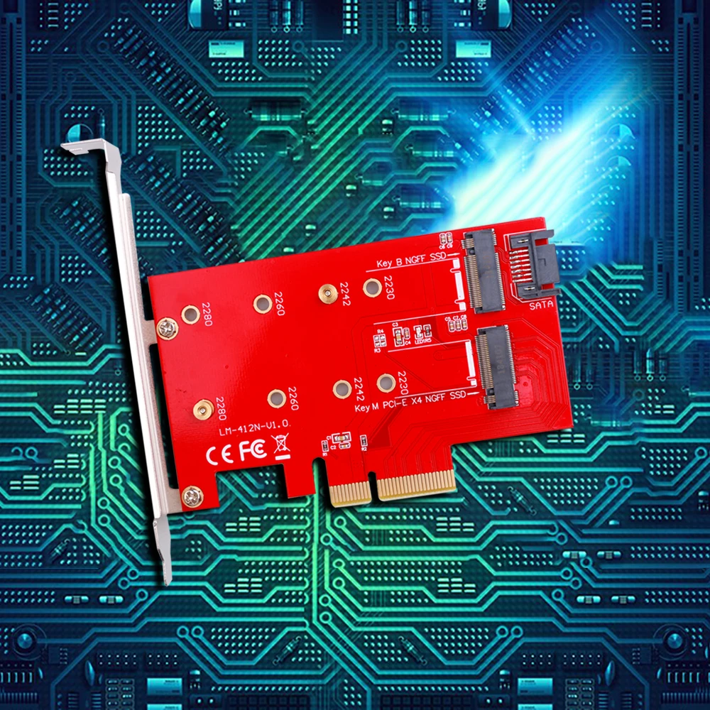 Порт able NGFF к PCIE X4 адаптер M Key и B SATA порт расширения карты Поддержка порта PCI Express 3 0