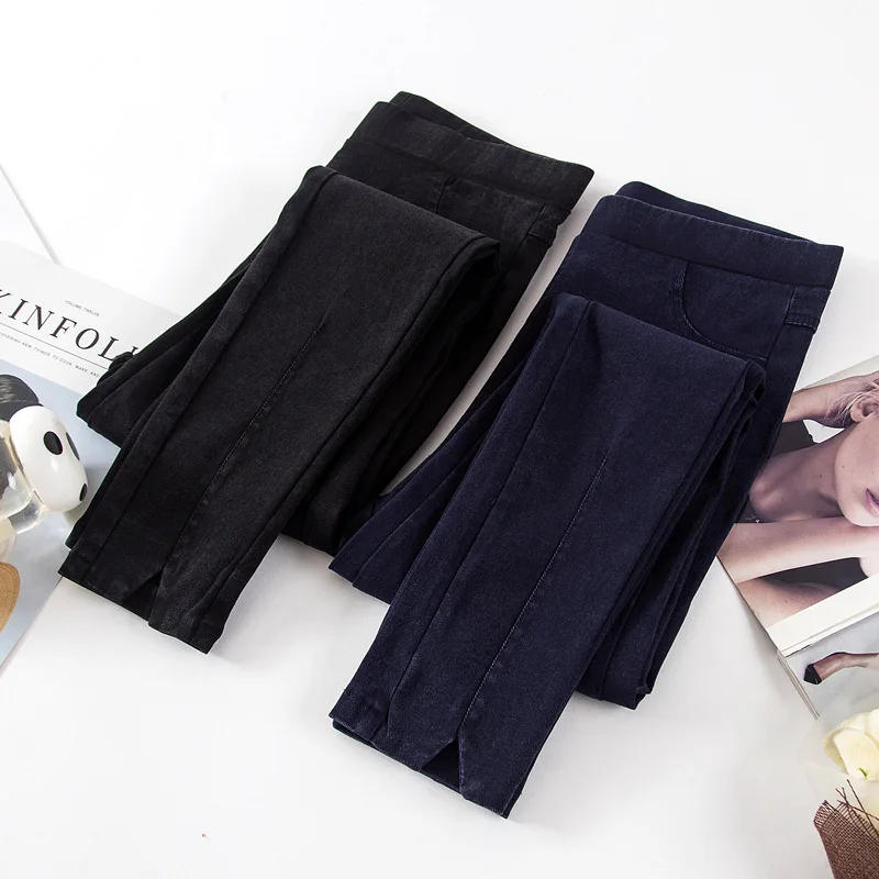 2019 Autumn High Waist Jeans Woman Skinny Stretch Slim Denim Pants Trousers for Women Pencil Pant Plus Size G3P9 |