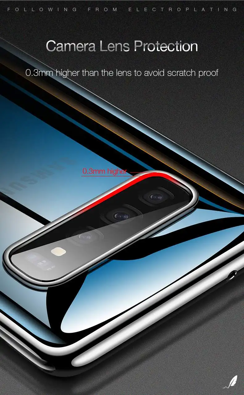 Прозрачный чехол Cafele с покрытием для Samsung Galaxy S10 Plus Lite мягкий тонкий силиконовый