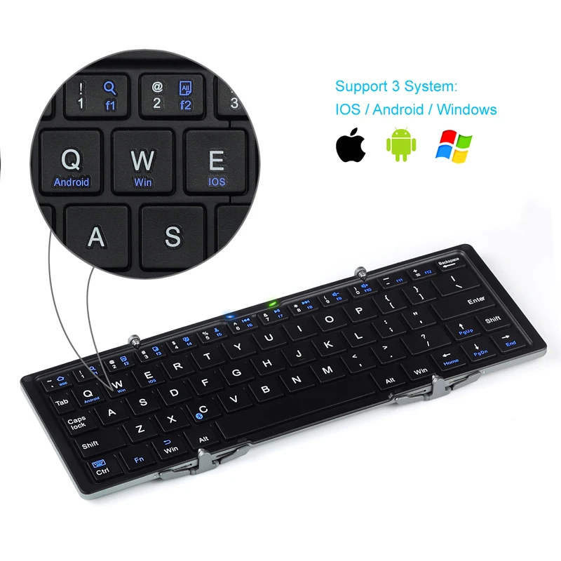 Итальянская беспроводная клавиатура eSYNiC для планшетов на iOS, Android и Windows со свободной доставкой, гибкой и складной клавиатурой.