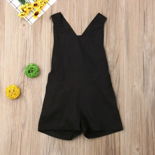 Pudcoco 2019 Toddler Kids Baby Girl Summer Clothes V-neck Bandage Backless Vest Romper Short Pants One Piece Jumpsuit Outfit | Детская