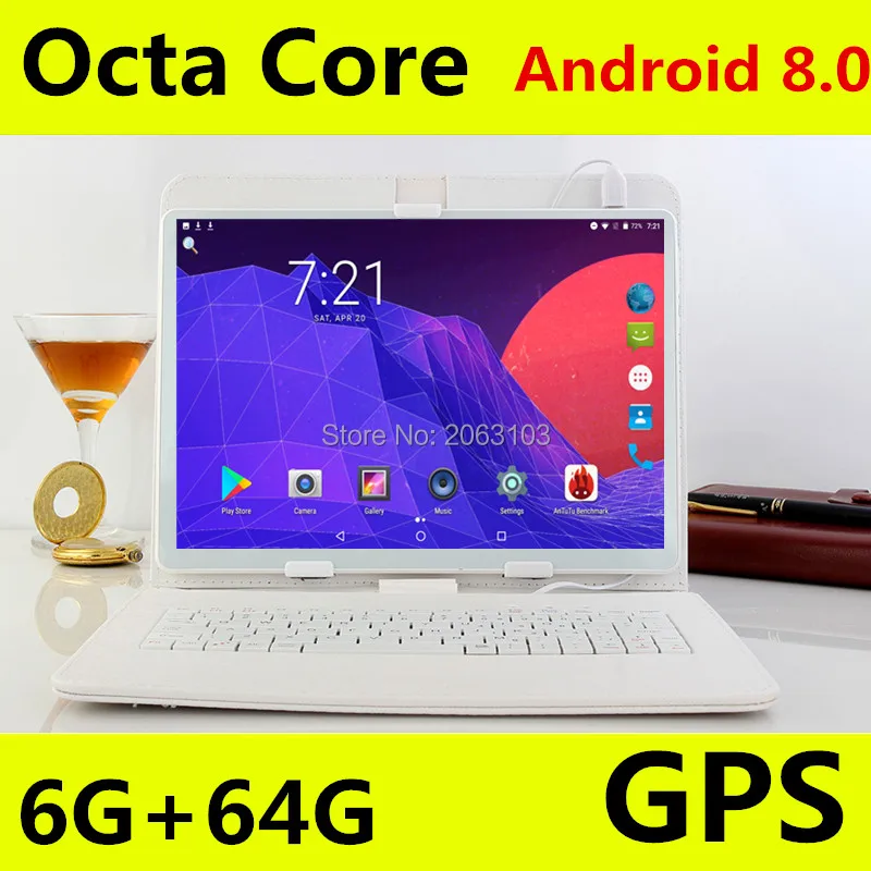 10 дюймов 4G FDD LTE планшет Восьмиядерный Google Play Store Android 8 0 ОС 6 ГБ ОЗУ 64 Гб ПЗУ 1280*800 HD IPS