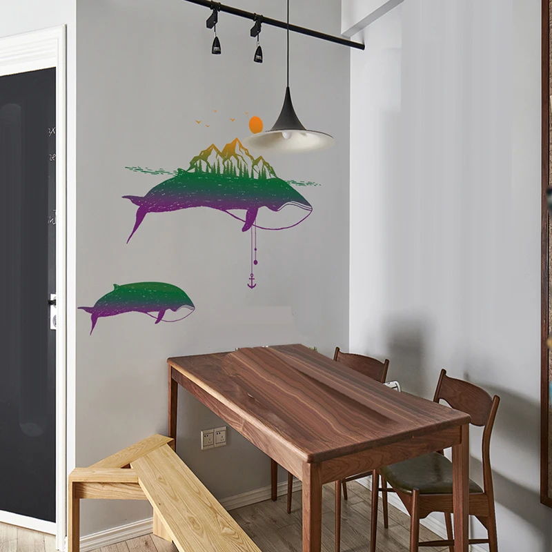 Креативные простые КИТ настенные наклейки гостиная спальня украшения