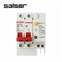 dz47le 2p 230v 63a electric with over and short current leakage protection din circuit breaker switch c45 type